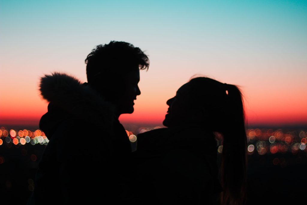 Couple Silhouette Sunset